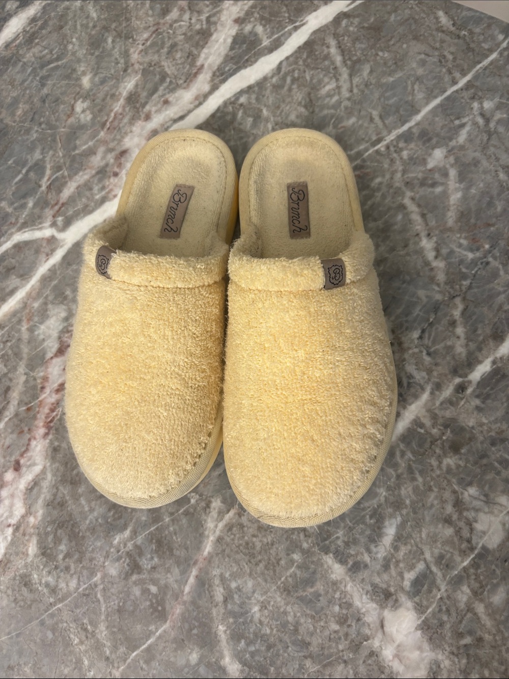 Brenda Plush Yellow Slip-On Women's House Slippers